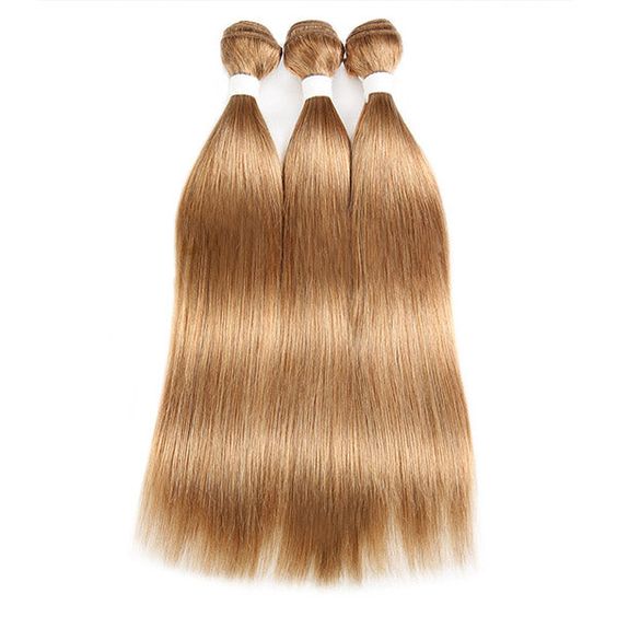Indian hair straight color #27 honeyblonde