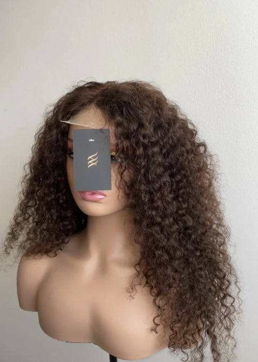 Millacare Moroccan curly light brown 4x4 closure wig