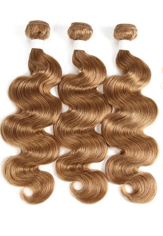 Indian hair bodywave color #27 honey blonde