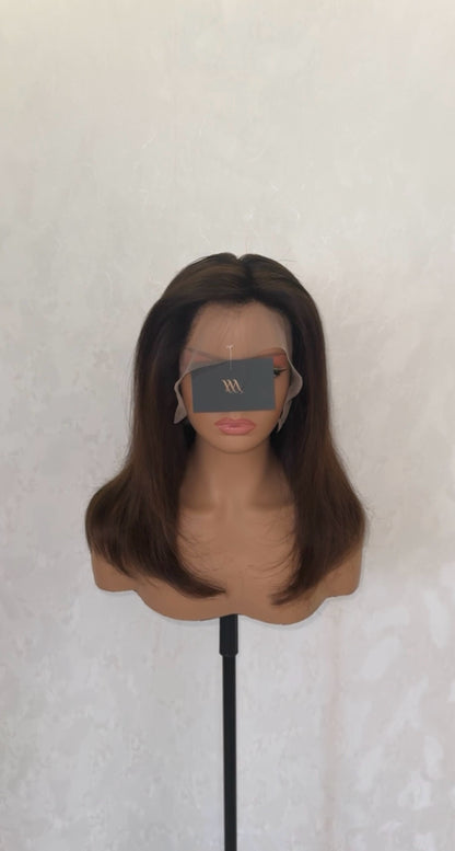 Millacare warm brown 13x4 frontal wig