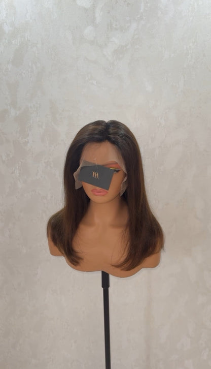 Millacare warm brown 13x4 frontal wig