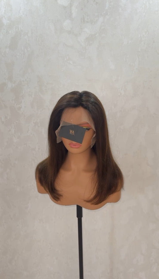 Millacare warm brown 13x4 frontal wig