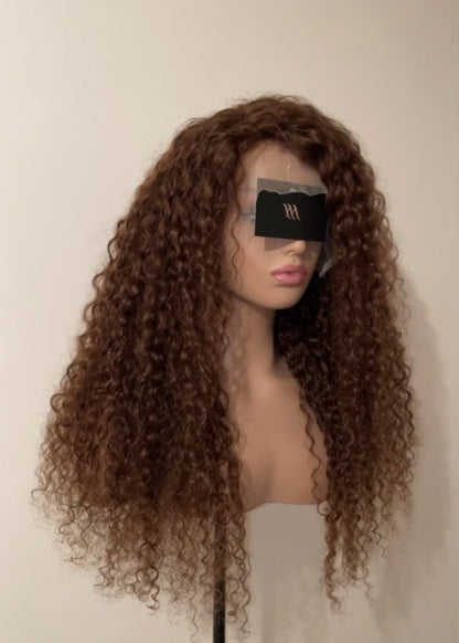 Millacare Moroccan curly light brown 13x4 frontal wig