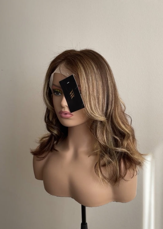 Millacare Warm brown highlighted 13x4 frontal wig