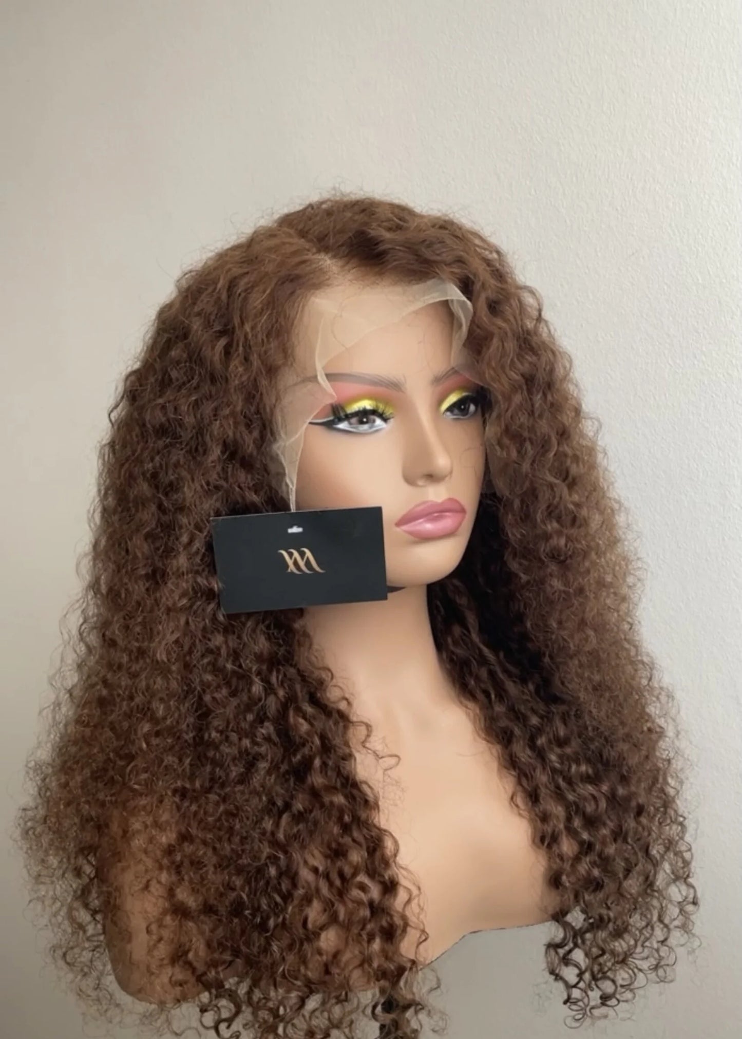 Millacare Moroccan curly light brown 13x4 frontal wig