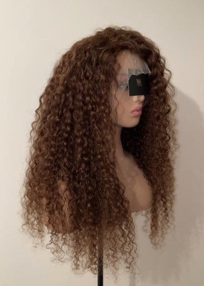 Millacare Moroccan curly light brown 13x4 frontal wig